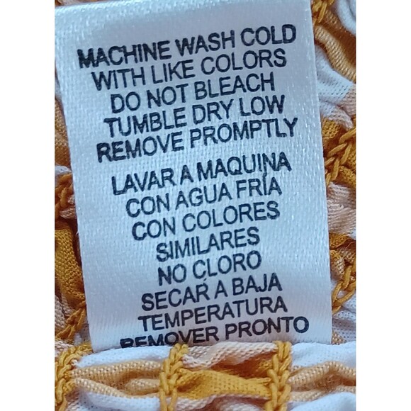 Heart & Hips Sz Small Smocked Tube Top Yellow‎ Gingham 100% Cotton Festival Y2K - Picture 5 of 6